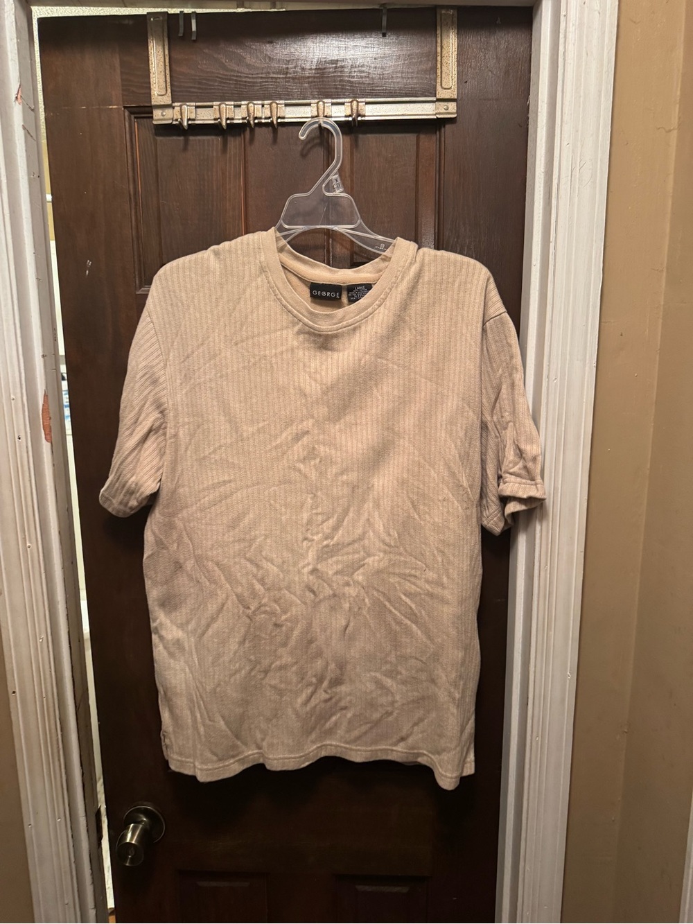 Men’s Tan Large Short Sleeve Shirt